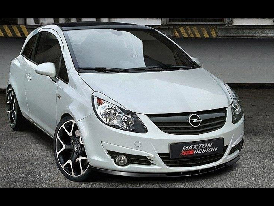 Maxton Design Front Splitter Opel Corsa D (Preface) - Carbon Look - OP-CO-D-FD1C - Image 1