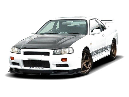 Maxton Design Front Splitter  Nissan Skyline R34 GTR (For 2299 Bumper) GTR Look (1998-2002) - 002299-0F - Image 1