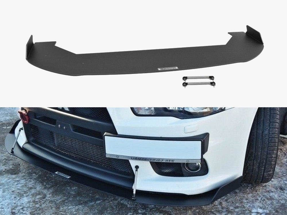 Maxton Design Front Racing Splitter V.1 Mitsubishi Lancer EVO X (2007-2015) - MI-LA-10-EVO-CNC-FD1A - Image 1