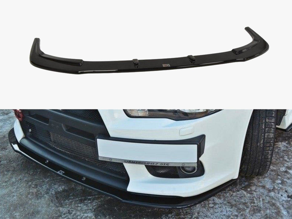 Maxton Design Front Splitter V.1 Mitsubishi Lancer EVO X (2007-2015) - MI-LA-10-EVO-FD1G - Image 1