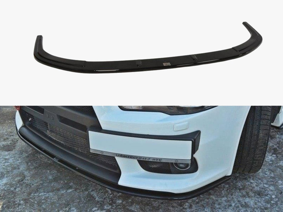 Maxton Design Front Splitter V.2 Mitsubishi Lancer EVO X (2007-2015) - Textured - MI-LA-10-EVO-FD2T - Image 1