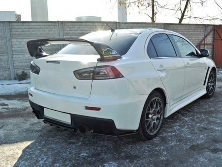 Central Rear Splitter Mitsubishi Lancer EVO X (W/vertical Bars) - Textured