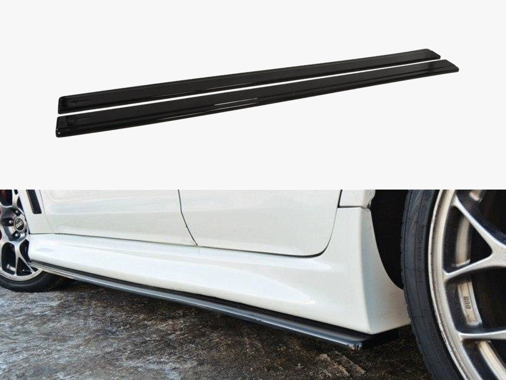 Maxton Design Side Skirts Diffusers Mitsubishi Lancer EVO X US Version (2007-2015) - Carbon Look - MI-LA-10-EVO-SD1C - Image 1