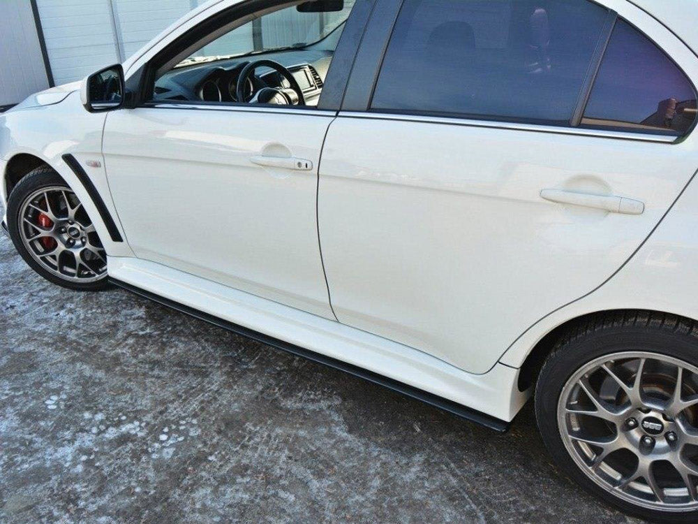 Side Skirts Diffusers Mitsubishi Lancer EVO X US Version (2007-2015) - Carbon Look