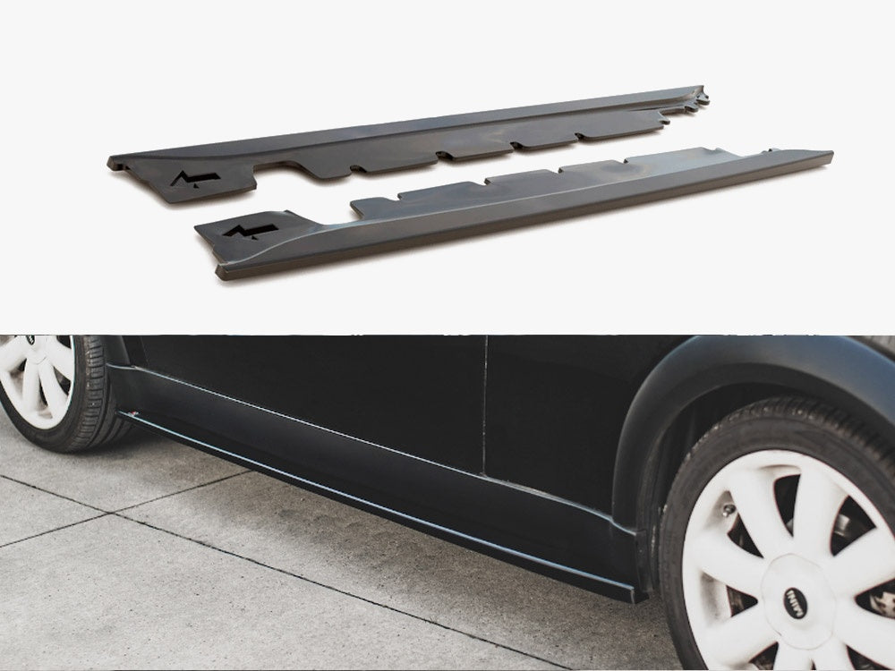 Side Skirts Splitters Mini Cooper/ ONE R50 (2001-2006) - Carbon Look