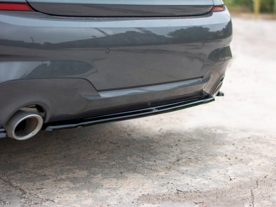 Maxton Design Central Rear Splitter Bmw 3 G20 M-sport (2019-2022) - Textured - BM-3-20-MPACK-RD1T - Image 2