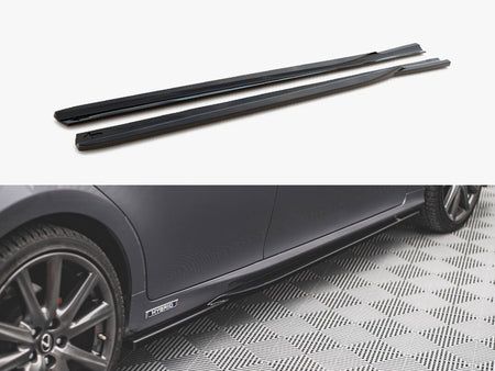 Maxton Design Side Skirts Diffusers Lexus GS F Sport MK4(L10) (2012-2015) - Carbon Look - LE-GS-4-FSPORT-SD1C - Image 1
