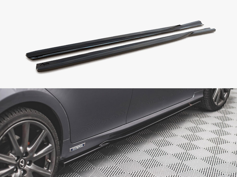 Maxton Design Side Skirts Diffusers Lexus GS F Sport MK4(L10) (2012-2015) - Carbon Look - LE-GS-4-FSPORT-SD1C - Image 1