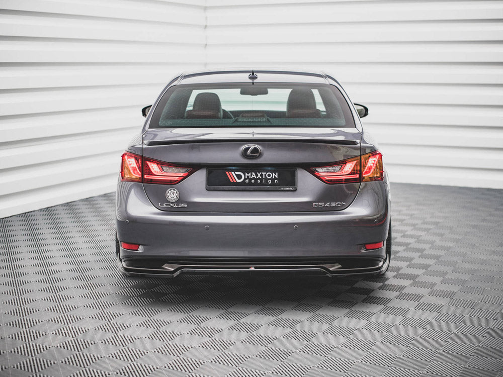 Maxton Design Rear Splitter (Vertical Bars) Lexus GS F Sport Hybrid Mk4 (L10) - LE-GS-4-FSPORT-H-RD1G+RD2G - Image 3