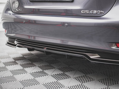 Maxton Design Rear Splitter (Vertical Bars) Lexus GS F Sport Hybrid Mk4 (L10) - LE-GS-4-FSPORT-H-RD1G+RD2G - Image 4