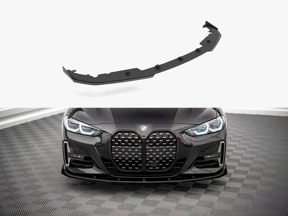 Maxton Design Street PRO Front Splitter + Flaps BMW 4 M-Pack / M440i G22 / G23 / G22 Facelift / G23 Facelift - BM4G22MPACKCNC-FD1B+FSF1G - Image 1