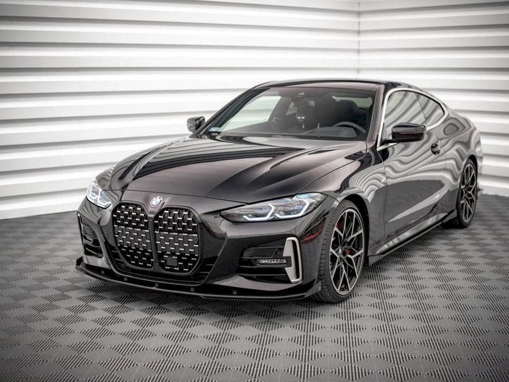 Maxton Design Street PRO Front Splitter + Flaps BMW 4 M-Pack / M440i G22 / G23 / G22 Facelift / G23 Facelift - BM4G22MPACKCNC-FD1B+FSF1G - Image 2