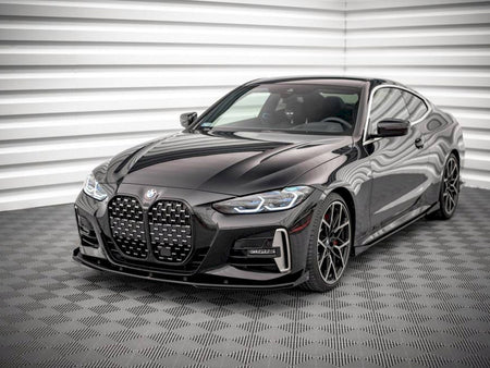 Maxton Design Street PRO Front Splitter + Flaps BMW 4 M-Pack / M440i G22 / G23 / G22 Facelift / G23 Facelift - BM4G22MPACKCNC-FD1B+FSF1G - Image 2