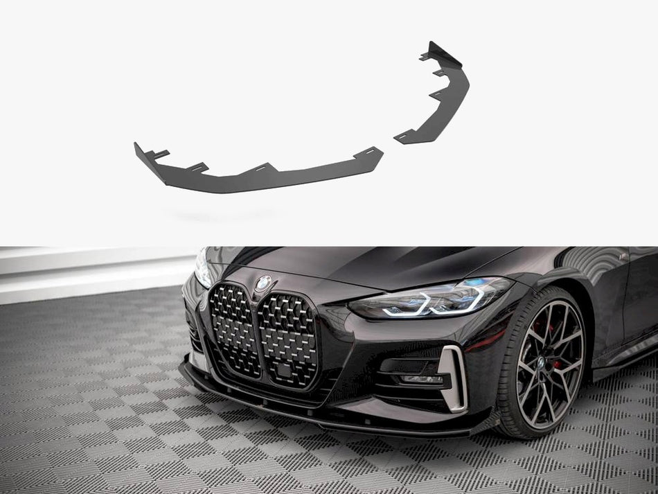 Maxton Design Front Flaps BMW 4 M-Pack / M440i G22 / G23 / G22 Facelift / G23 Facelift - BM4G22MPACKCNC-FSF1G - Image 1