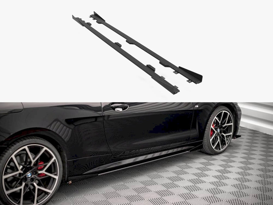 Street PRO Side Skirts Diffusers + Flaps BMW 4 M-Pack / M440i G22 / G23 / G22 Facelift / G23 Facelift