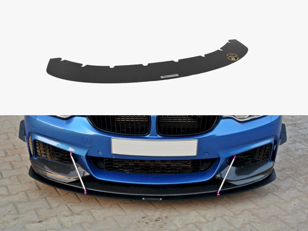 Maxton Design Front Racing Splitter V.3 BMW 4 Coupe / Gran Coupe / Cabrio M-Pack F32 / F36 / F33 - BM-4-F32-MPACK-CNC-FD3A - Image 1