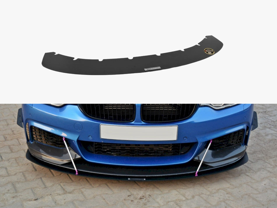 Maxton Design Front Racing Splitter V.3 BMW 4 Coupe / Gran Coupe / Cabrio M-Pack F32 / F36 / F33 - BM-4-F32-MPACK-CNC-FD3A - Image 1