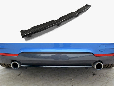 Maxton Design Central Rear Splitter (Vertical Bars) BMW 4 Coupe / Gran Coupe / Cabrio M-Pack F32 / F36 / F33 - BM-4-F32-MPACK-RD1+RD2G - Image 1