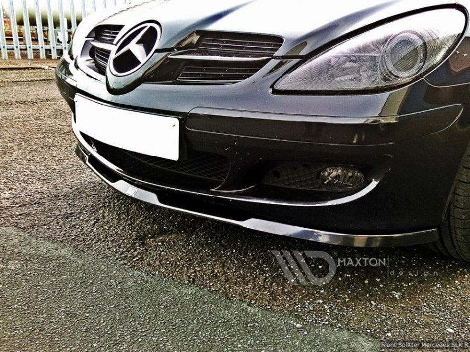 Maxton Design Front Splitter Mercedes SLK R171 Standard Bumper - Textured - ME-SLK-R171-FD1T - Image 2