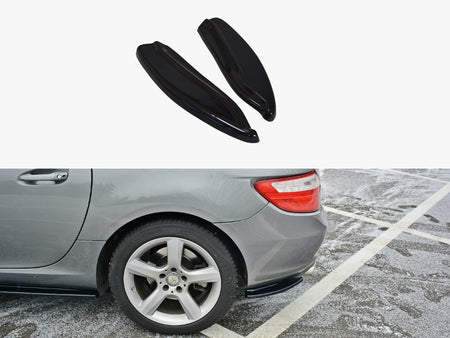 Maxton Design Rear Side Splitters V.1 Mercedes-benz SLK R172 Standard (2011-2015) - Carbon Look - ME-SLK-R172-RSD1C - Image 1