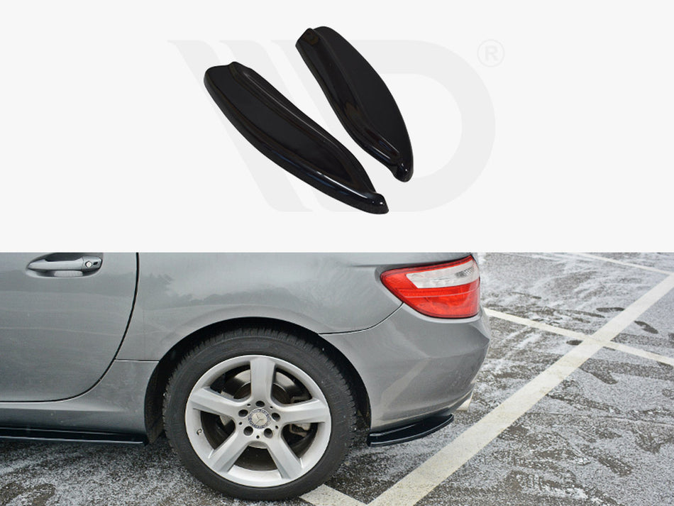 MAXTON DESIGN Rear Side Splitters V.1 Mercedes-benz SLK R172 Standard (2011-2015) - Carbon Look