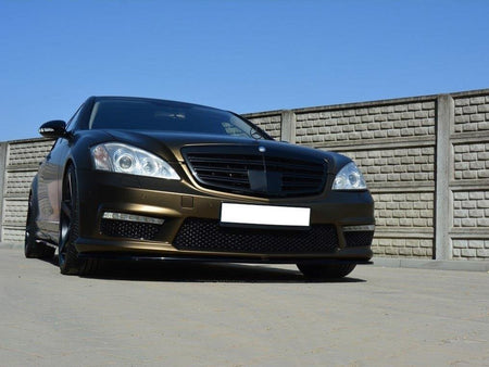 Maxton Design Front Splitter Mercedes S-class W221 AMG - Carbon Look - ME-S-W221-AMG-FD1C - Image 2