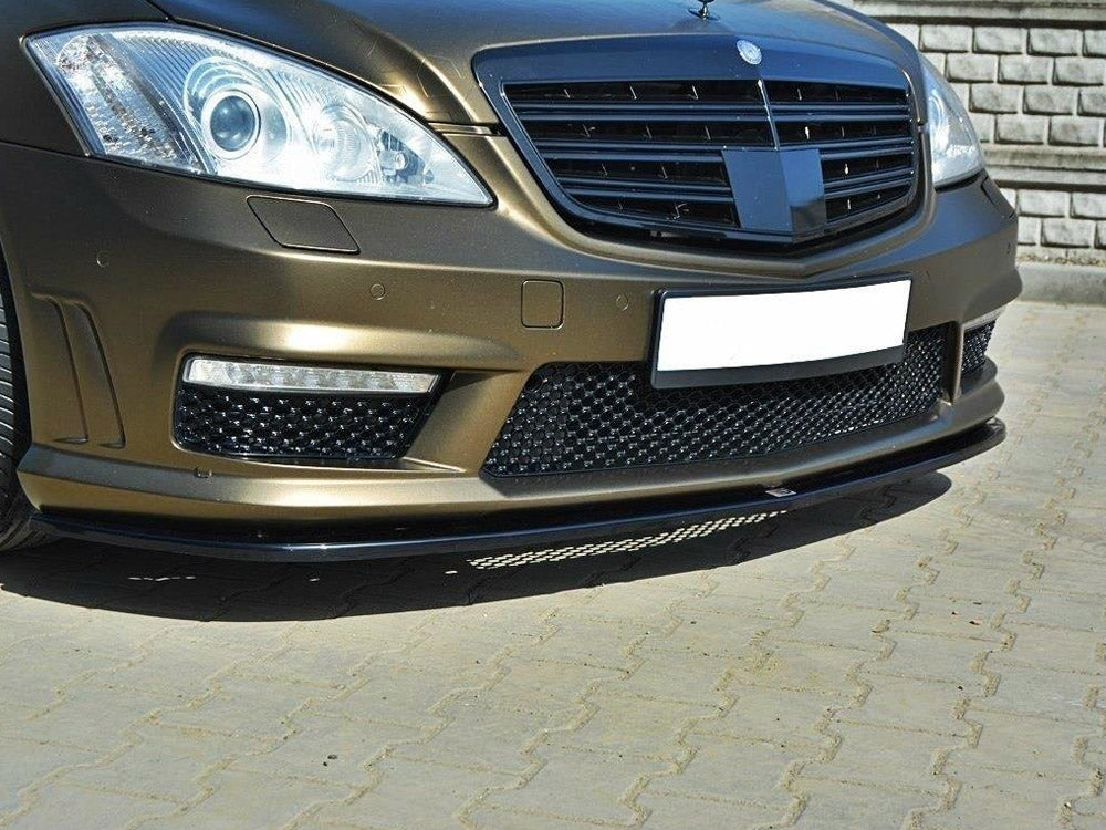 Maxton Design Front Splitter Mercedes S-class W221 AMG - Carbon Look - ME-S-W221-AMG-FD1C - Image 3