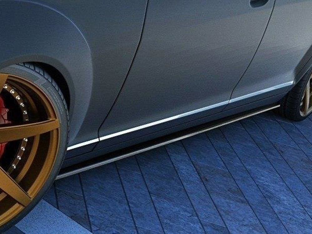 Side Skirts Diffusers Mercedes S-class W221 Long - Carbon Look