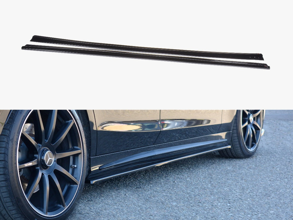 Side Skirts Diffusers V.1 Mercedes-Benz S-Class AMG-Line W222 - Textured