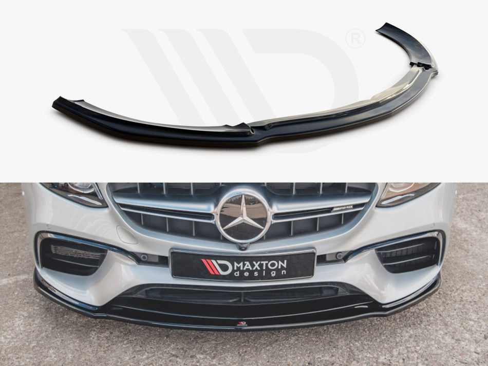 MAXTON DESIGN Front Splitter V.2 Mercedes E63 AMG Estate / Saloon S213 / W213 - Carbon Look