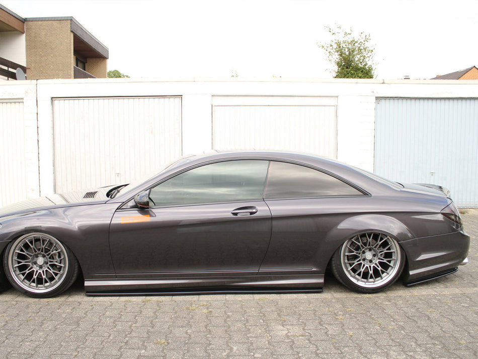 Rear Side Splitters Mercedes CL 500 C216 Amgline (2006-2010) - Carbon Look