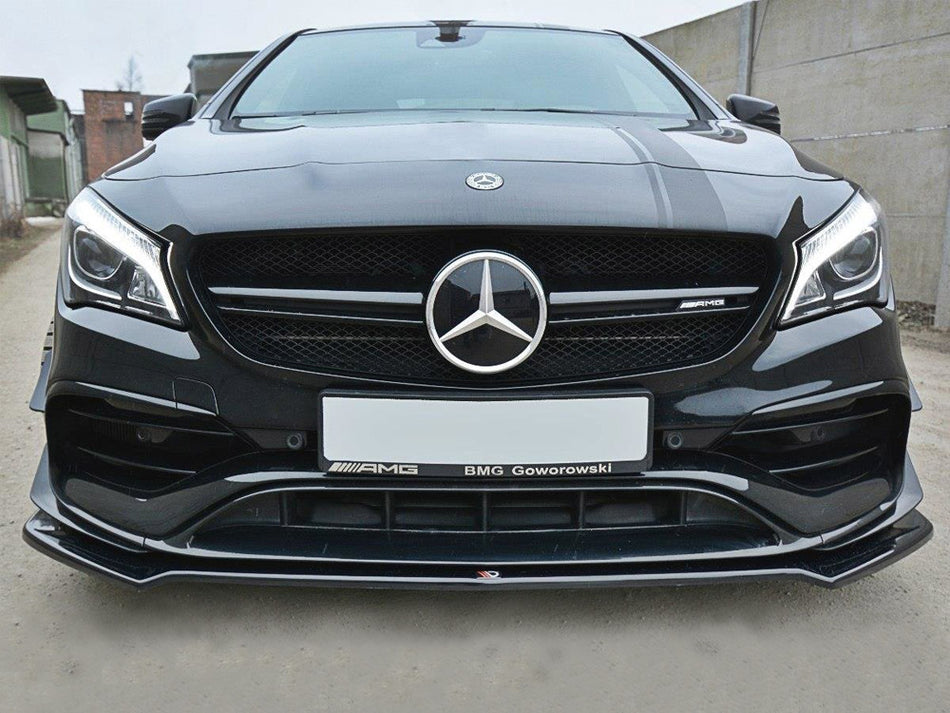 Maxton Design Front Splitter V.2 Mercedes CLA 45 AMG C117 (Facelift) (2017-UP) - Textured - ME-CLA-117F-AMG-FD2T - Image 2
