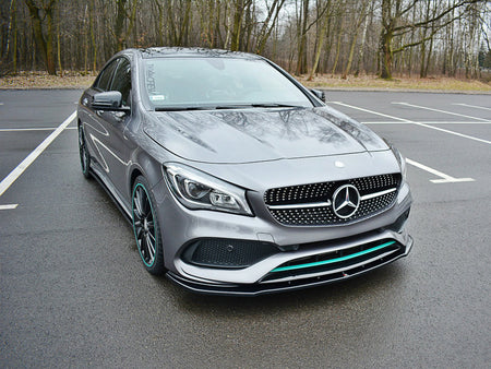 Maxton Design Front Splitter V.1 Mercedes-Benz CLA C117 AMG-Line Facelift - Textured - ME-CLA-117F-AMGLINE-FD1T - Image 2