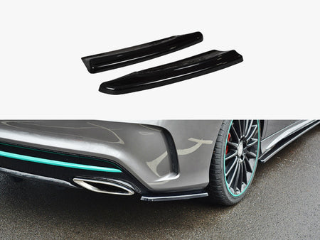 Rear Side Splitters Mercedes-Benz CLA C117 AMG-Line Facelift - Textured