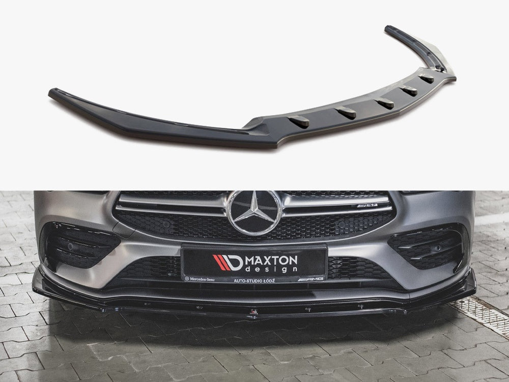 Maxton Design Front Splitter V.2 Mercedes-AMG CLA 35 Aero C118 - Textured - ME-CLA-118-35AMG-FD2T - Image 1