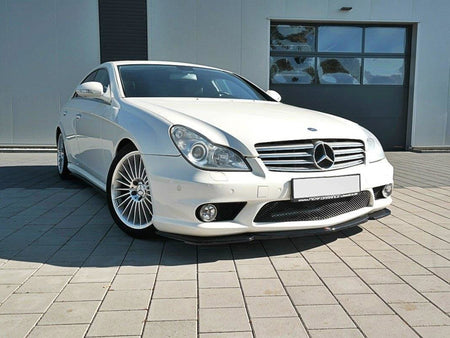 Maxton Design Front Splitter V.1 Mercedes CLS C219 55AMG Sedan (2004-2006) - Carbon Look - ME-CLS-219-AMG-FD1C - Image 2