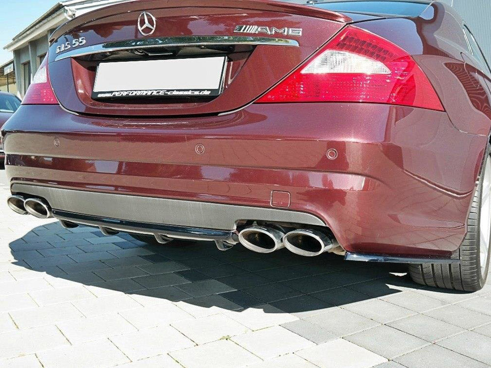 Maxton Design Rear Valance Mercedes CLS C219 55 AMG (2004-2006) - Carbon Look - ME-CLS-219-AMG-RS1C - Image 3