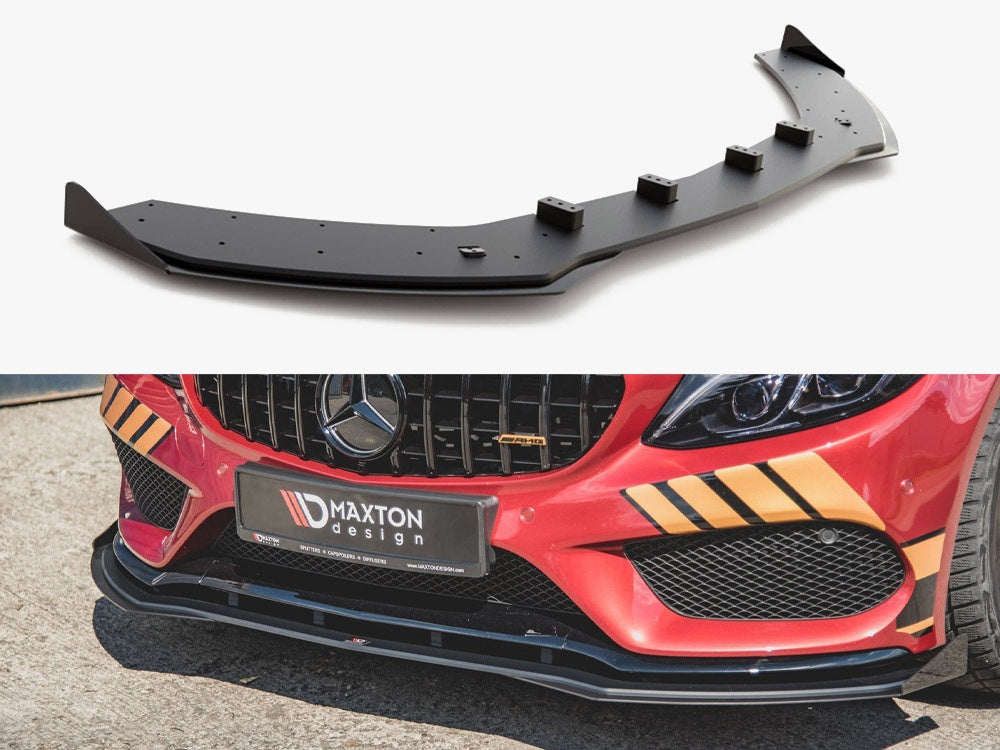 Maxton Design Street PRO Front Splitter + Flaps Mercedes - AMG C43 Coupe C205 - MEC20543AMGCNC-FD1B+FSF1G - Image 1