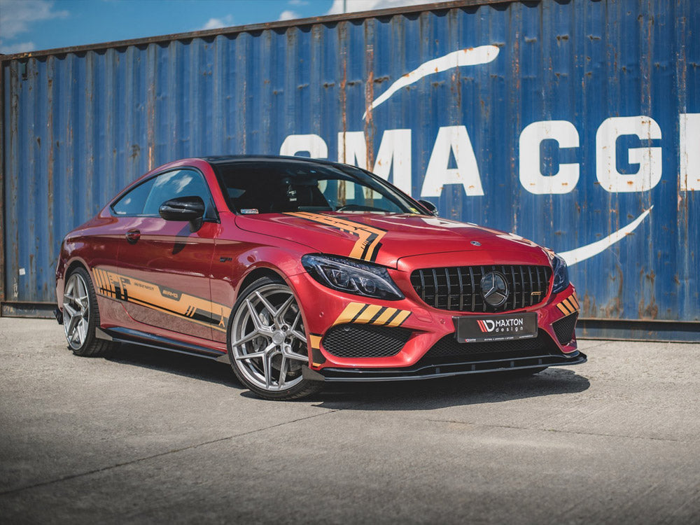 Street PRO Front Splitter + Flaps Mercedes-AMG C43 / AMG-Line Coupe C205