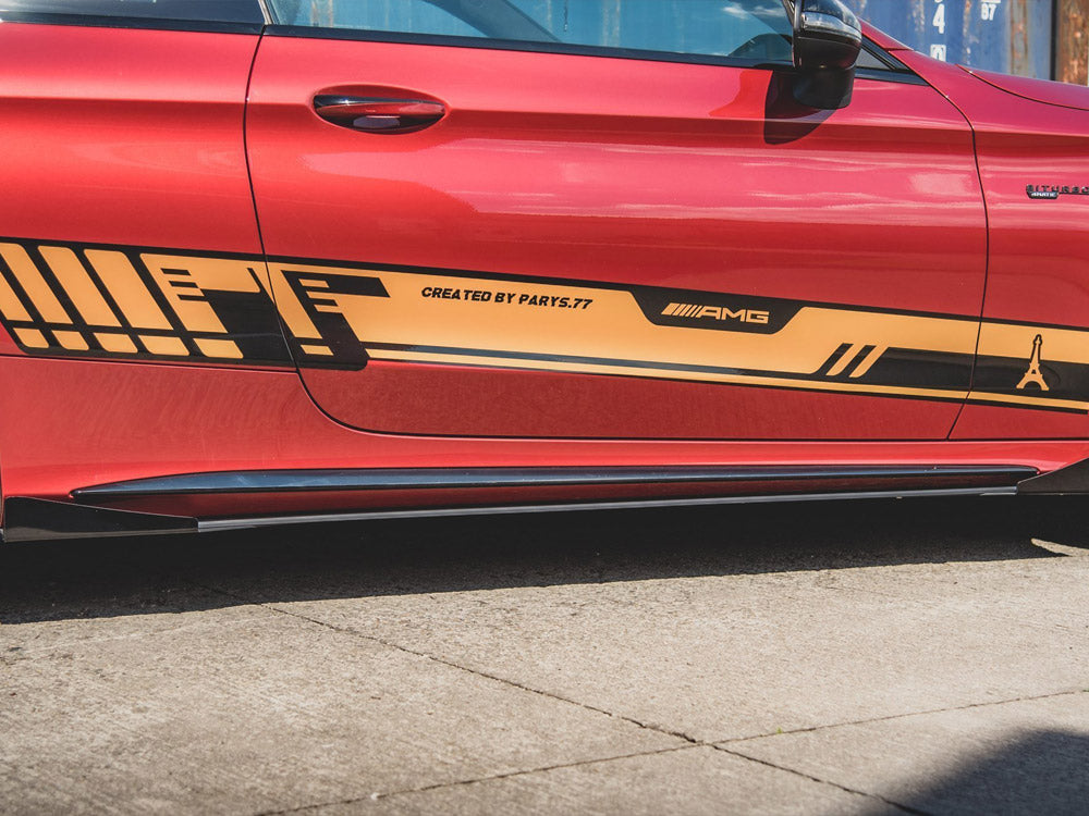 Maxton Design Street PRO Side Skirts Diffusers + Flaps Mercedes - AMG C43 Coupe C205 - MEC20543AMGCNC-SD1B+SRF1G - Image 4