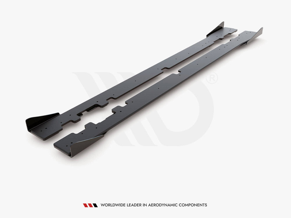 Maxton Design Street PRO Side Skirts Diffusers + Flaps Mercedes - AMG C43 Coupe C205 - MEC20543AMGCNC-SD1B+SRF1G - Image 5