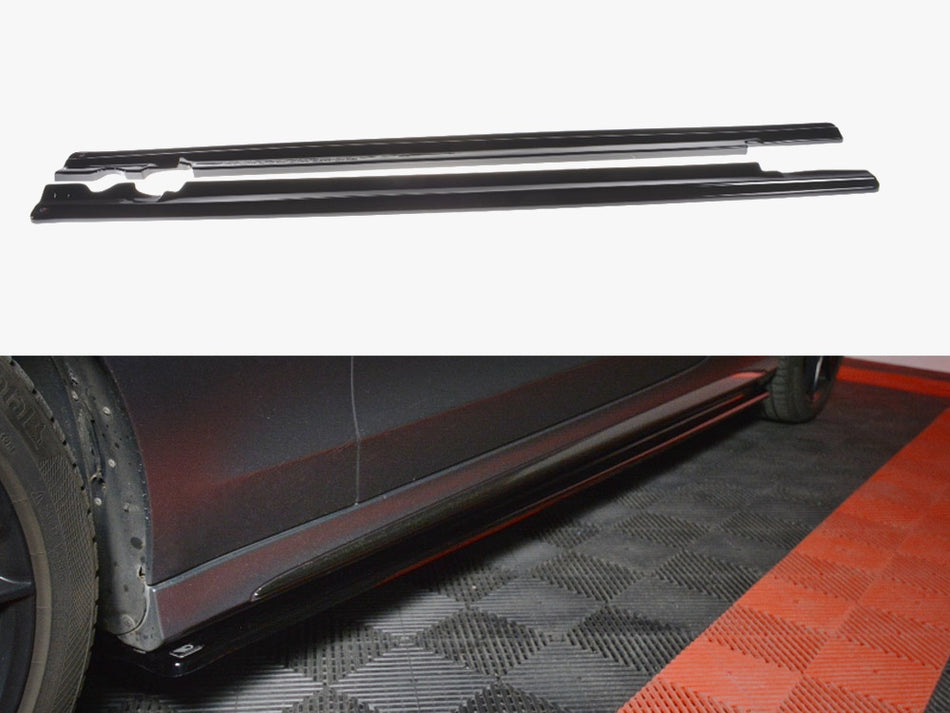 Maxton Design Side Skirts Splitters Mercedes C-class W205 Coupe Amg-line (2015-2018) - ME-C-205-AMGLINE-C-SD1G - Image 1