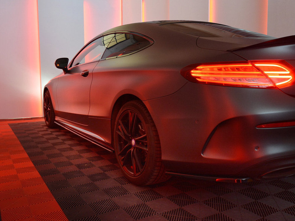 Maxton Design Side Skirts Splitters Mercedes C-class W205 Coupe Amg-line (2015-2018) - ME-C-205-AMGLINE-C-SD1G - Image 2