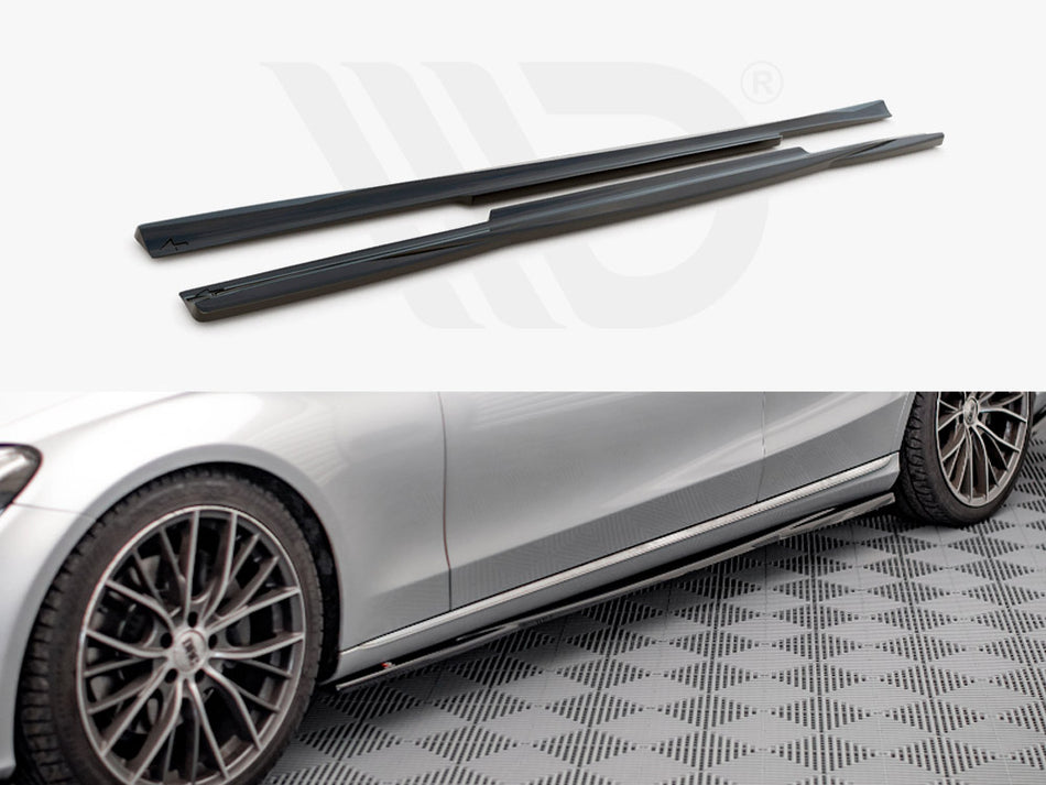 MAXTON DESIGN Side Skirts Diffusers Mercedes C W205 (2014-2018)