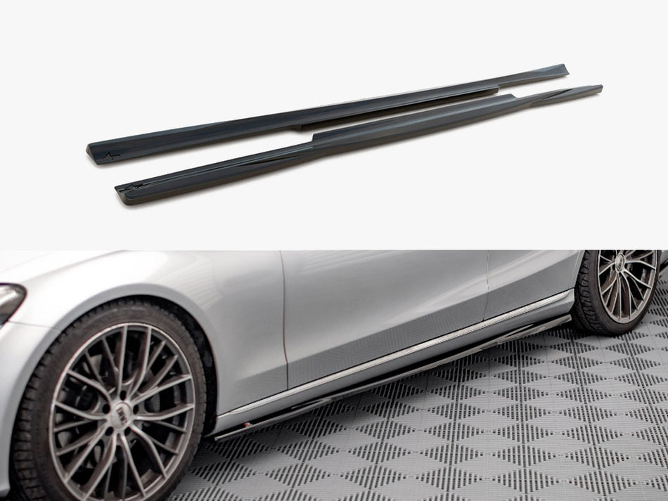 Maxton Design Side Skirts Diffusers Mercedes C W205 (2014-2018) - ME-C-205-SD1G - Image 1