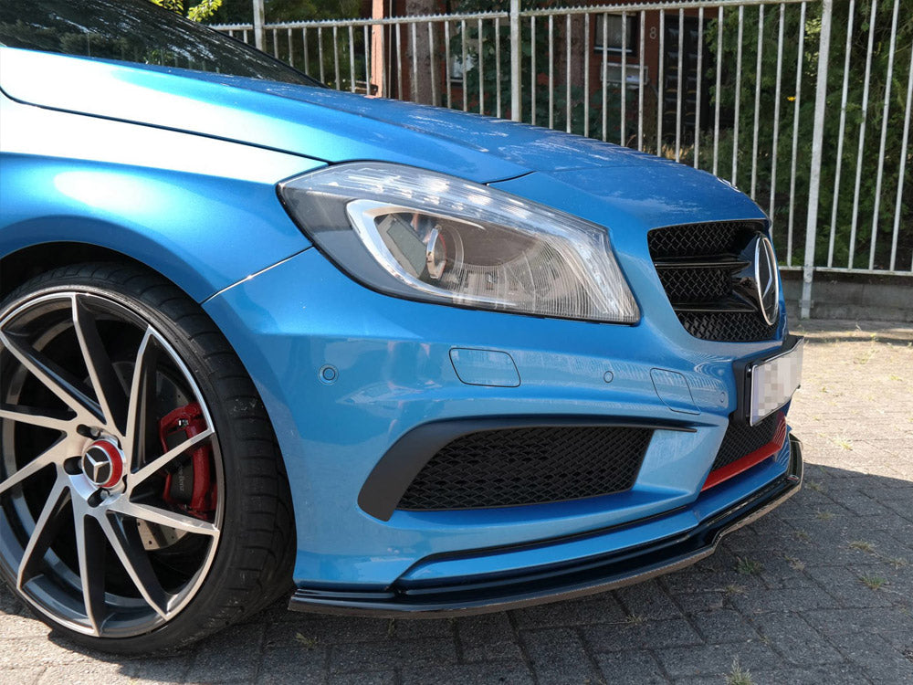 Maxton Design Front Splitter Mercedes A-Class W176 AMG-Line Pre-Facelift (2013-2015) - Carbon Look - ME-A-176-AMGLINE-FD1C - Image 4