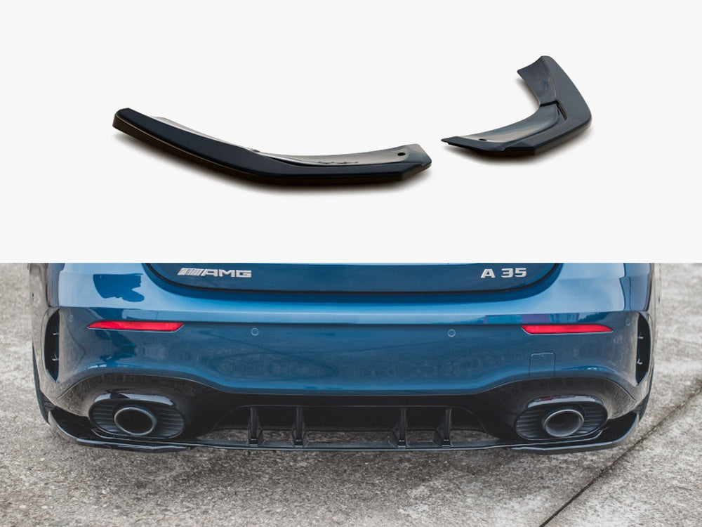 Rear Side Splitters Mercedes A35 AMG Hatchback W177 - Carbon Look