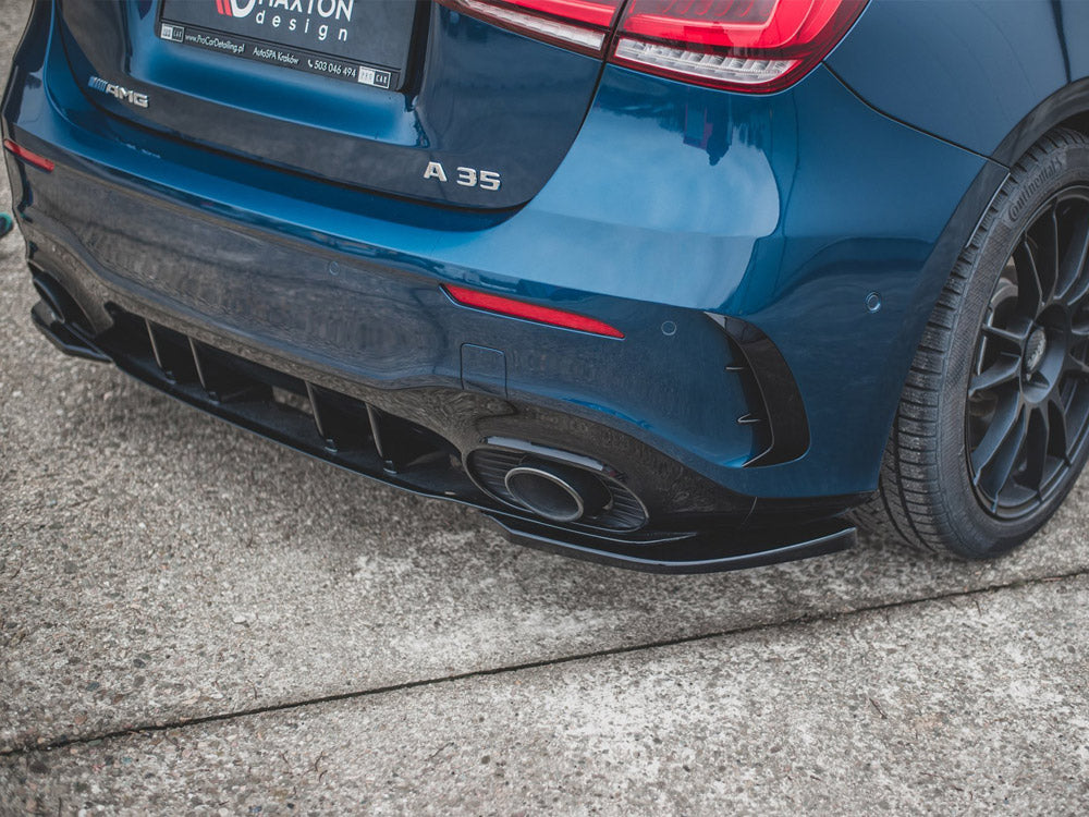 Rear Side Splitters Mercedes A35 AMG Hatchback W177 - Carbon Look