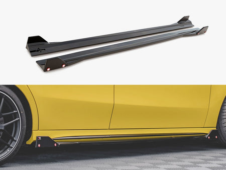 Maxton Design Side Skirts Diffusers V.2 + Flaps Mercedes AMG A45 S - ME-A-177-45-SD2G+SF - Image 1