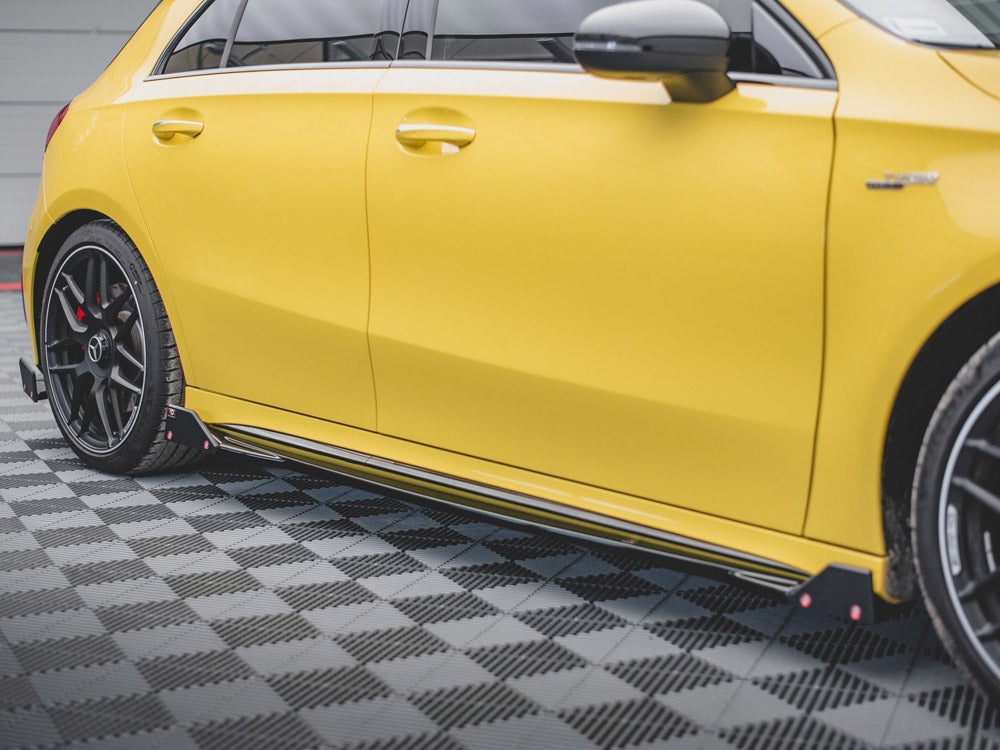 Maxton Design Side Skirts Diffusers V.2 + Flaps Mercedes AMG A45 S - ME-A-177-45-SD2G+SF - Image 3